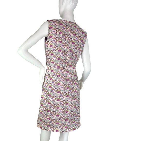 Avova Anthology Dublin Sleeveless V-Neck Dress Afican Animal Print Size Small - Picture 6 of 11